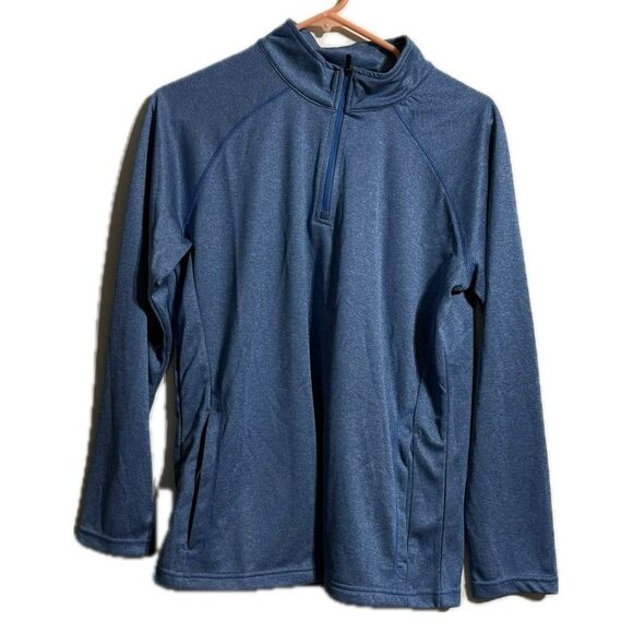 Devon & Jones size large quarter zip long sleeve pullover jacket with pockets - Picture 1 of 4